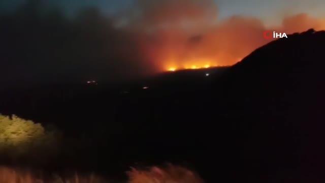 Samos Adası'nda orman yangını