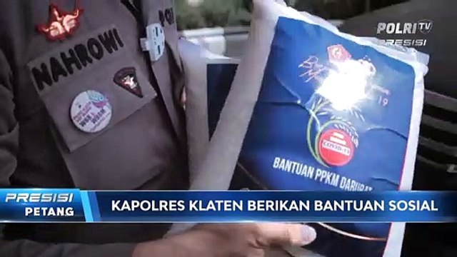 Polres Klaten Menyerahan Bantuan Sosial Dalam Masa PPKM Darurat
