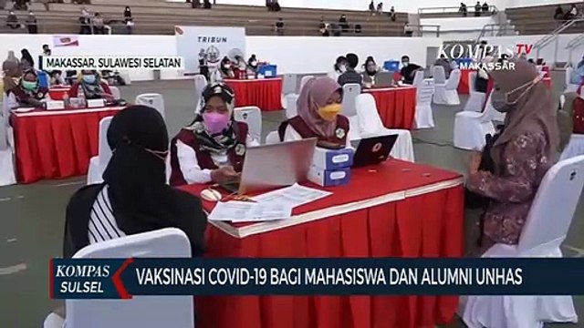 Ribuan Mahasiswa dan Alumni Unhas Terima Vaksinasi Pertama