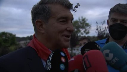 Laporta sobre el principio de acuerdo con Messi: "Todo va bien"