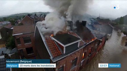 下载视频: Regardez les images impressionnantes des intempéries dévastatrices qui ont notamment touché la Belgique  - VIDEO