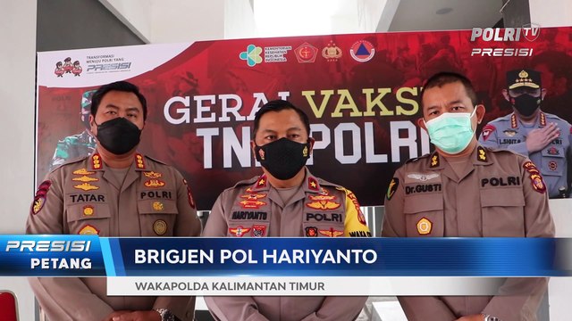 Wakapolda Kalimantan Timur Cek Pelaksanaan Gerai Vaksinasi Presisi