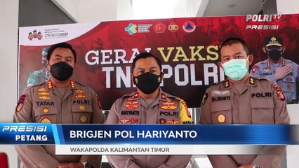 Wakapolda Kalimantan Timur Cek Pelaksanaan Gerai Vaksinasi Presisi