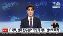 日극우, 한국 선수촌서 욱일기 시위 