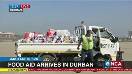 Food aid arrives in Durban