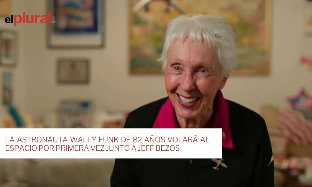 La astronauta Wally Funk de 82 años volará al espacio por primera vez junto a Jeff Bezos