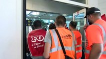 Les personnels d'Aviapartner ont manifesté à l'aéroport Marseille Provence à Marignane