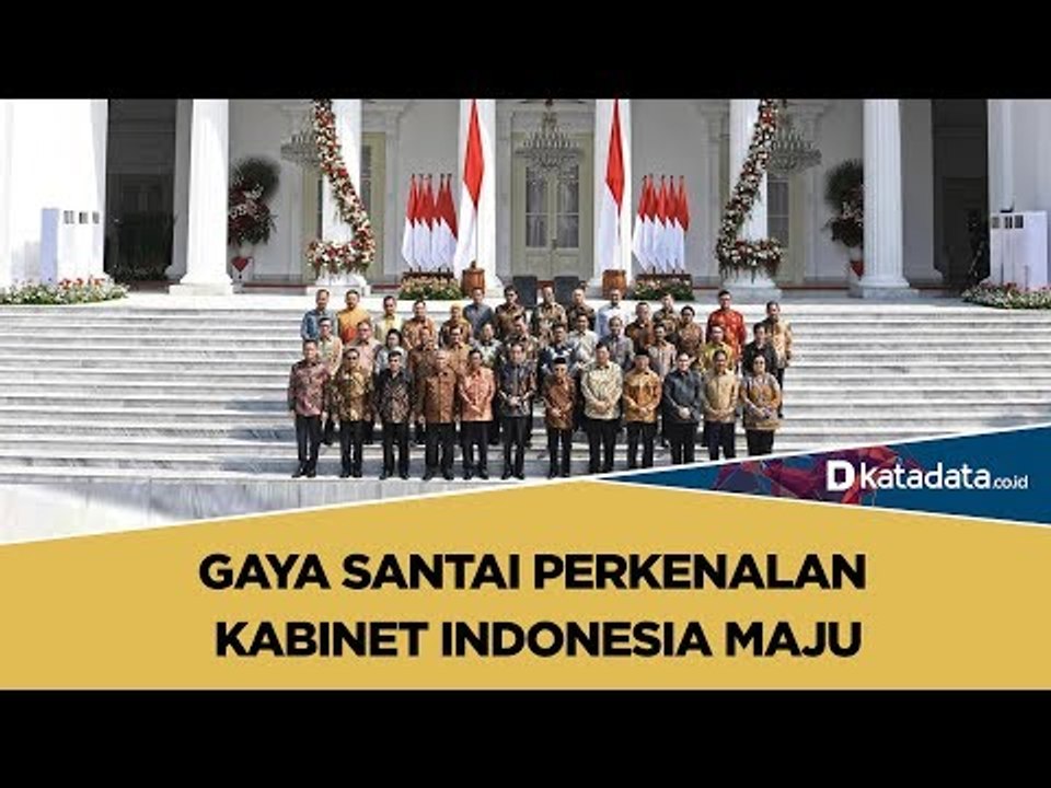 Gaya Santai Perkenalan Kabinet Indonesia Maju | Katadata Indonesia