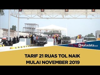 Tarif 21 Ruas Tol Naik Mulai November 2019 | Katadata Indonesia