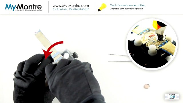 Remplacer une pile de montre Swatch (Zoom + Détails)