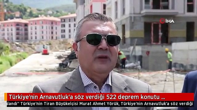 Türkiye'nin Arnavutluk'a söz verdiği 522 deprem konutu zamanında teslim edilecekTürkiye'nin Tiran Büyükelçisi Yörük: Şu an 522 konutun neredeyse...