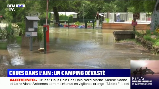 Un camping près de Bourg-en-Bresse a été inondé et évacué dans l'Ain