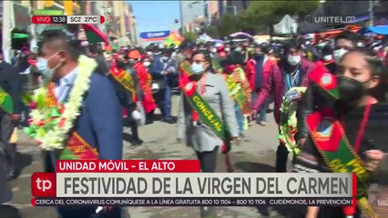 Festividad por la Virgen del Carmen se realiza en El Alto bajo restricciones por la pandemia