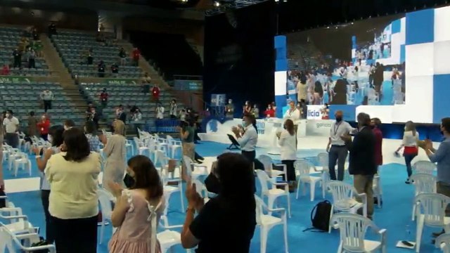 Llegada de Feijóo al 17º Congreso del PPdeG en Santiago de Compostela