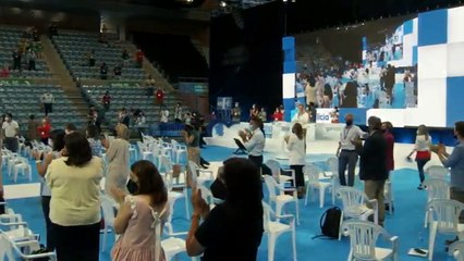 Llegada de Feijóo al 17º Congreso del PPdeG en Santiago de Compostela
