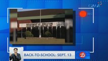 School year 2021-2022, magbubukas sa Sept. 13 | Saksi