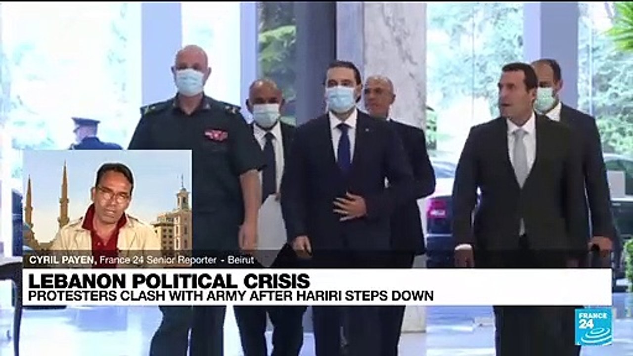 Lebanon political crisis: protesters clash with army after Hariri steps down