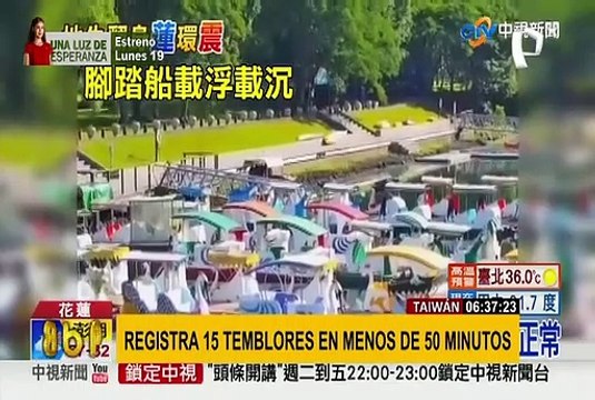 Taiwán registra 28 terremotos en cinco horas