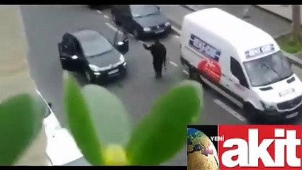 Paris'teki saldırı anı kamerada