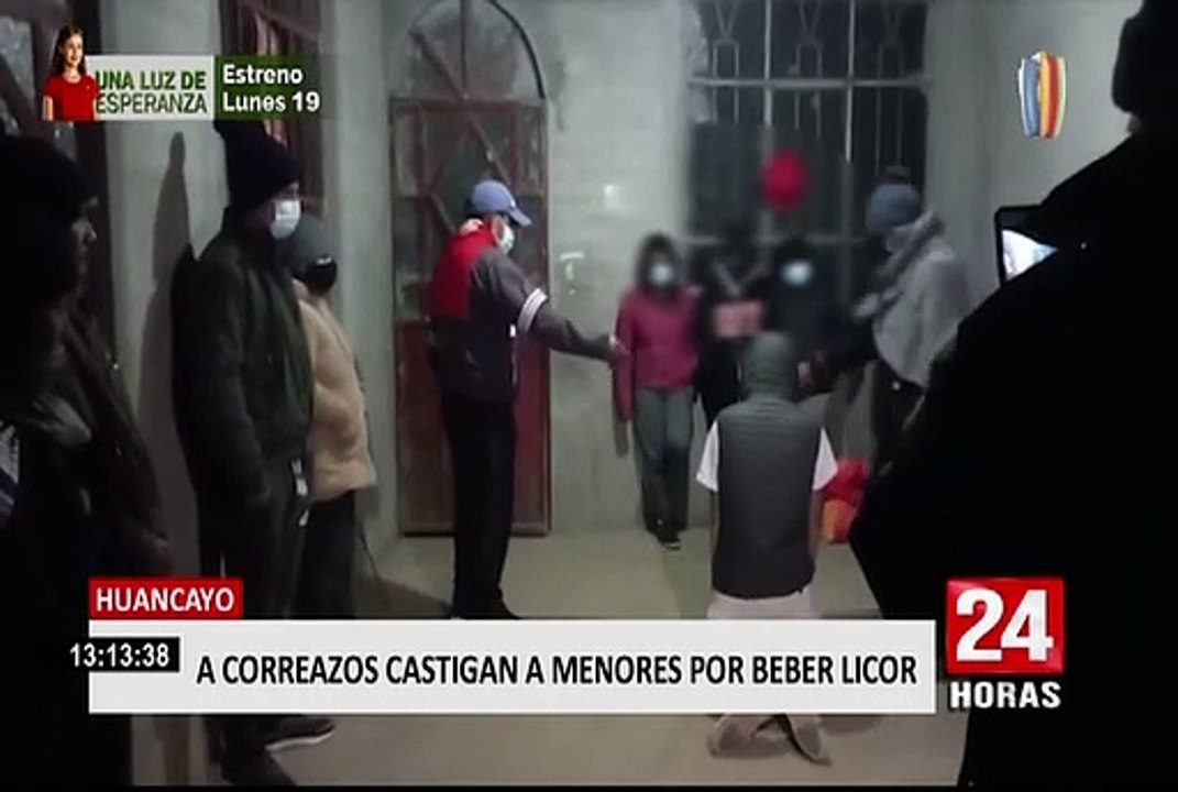 Huancayo: padres castigan a correazos a menores intervenidos bebiendo licor