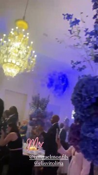 M. Pokora et Christina Milian au mariage de Gaël Monfils.