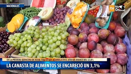 La canasta de alimentos se encareció un 3,1% en la primera quincena de julio