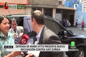 Caso Cócteles: defensa de Mark Vito interpuso nueva recusación contra juez Víctor Zúñiga