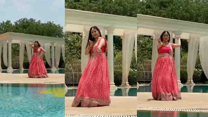 पूल किनारे लहंगे में सपना चौधरी ने किया 'ओ मेरे ढोलना' पर खूबसूरत डांस, Video मचा रहा है धमाल