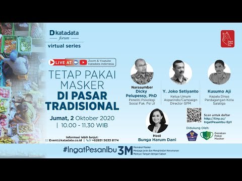 Katadata Forum Virtual Series Tetap Pakai Masker di Pasar Tradisional