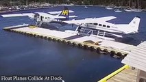 Float Planes Collide At Dock