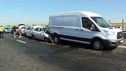 Maxi tamponamento a catena in Romania: 55 auto coinvolte