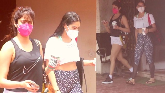 Sara Ali khan and Jhanvi kapoor spotted at Gym in Santacruz | FilmiBeat