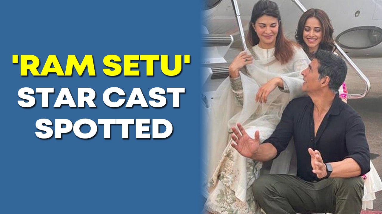 Akshay , Jacqueline and Nushrratt come together to watch the first rushes of their film 'Ram Setu'