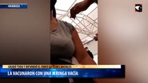 La vacunaron con una jeringa vacía