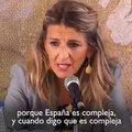 Yolanda Díaz propone cambiar la referencia a Patria por Matria, para acabar con los problemas de España