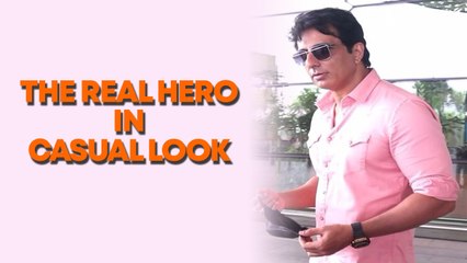Sonu sood spotted at airport in their casual look