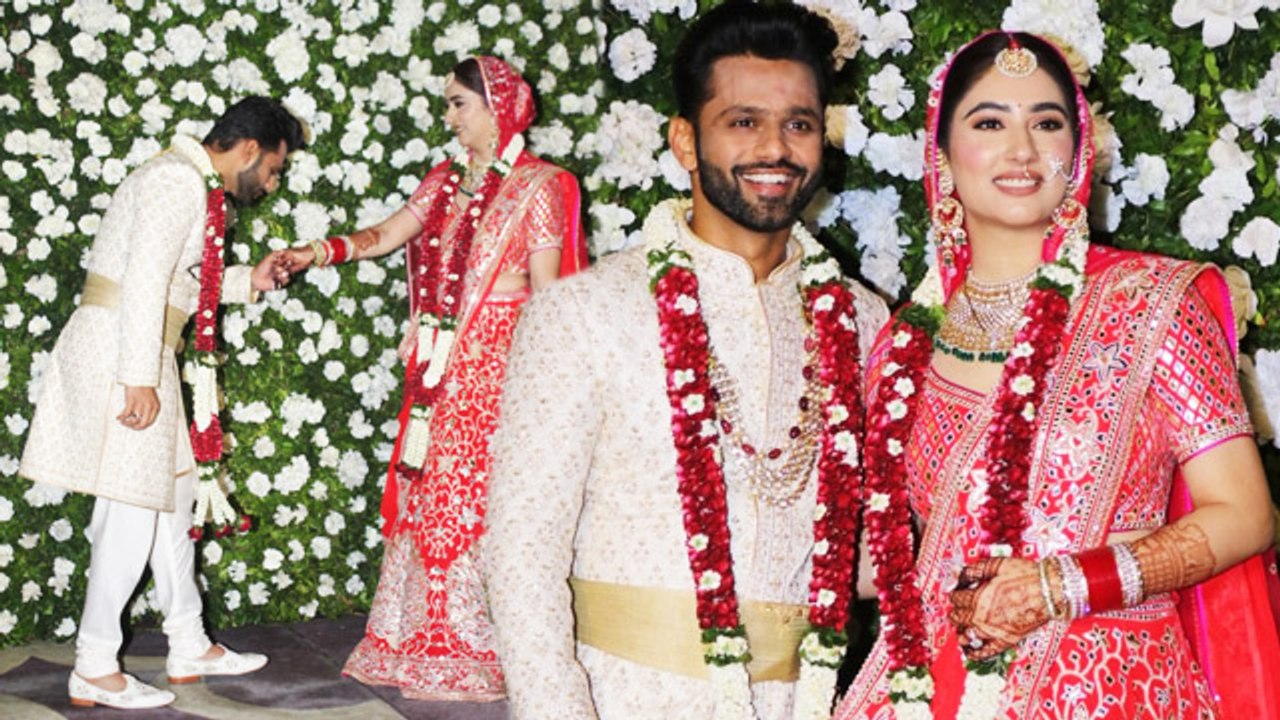 Rahul Vaidya - Disha Parmar Look Adourable As They Make Their First Public Appearance Post Marriage
