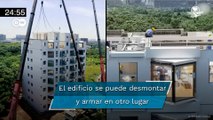 ¿Vivirías en un edificio de 10 pisos que fue construido en 28 horas?