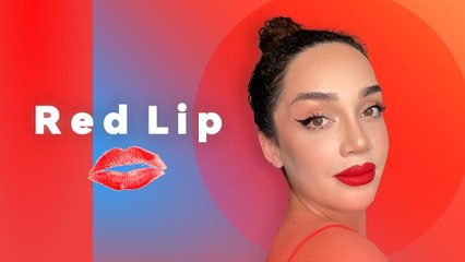 15 DAKİKADA KIRMIZI RUJLA GECE MAKYAJI!