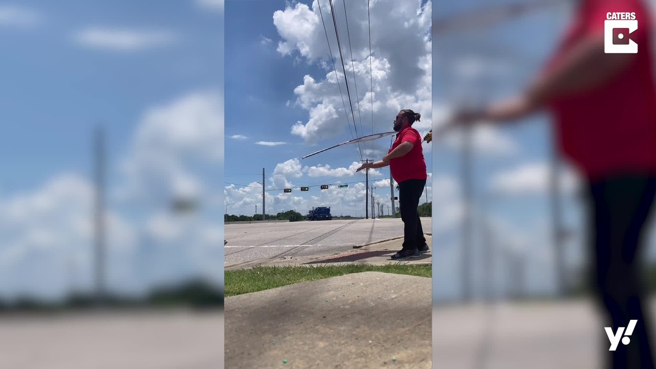 Beeindruckende 'Sign Spinning'-Skills