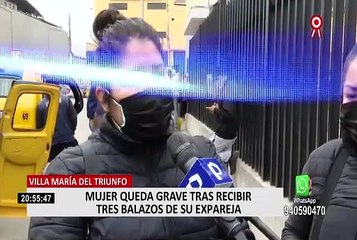 VMT: mujer se encuentra al borde de la muerte tras ser baleada por su expareja