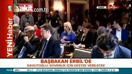 Davutoğlu tercümanı uyardı salon kahkahaya boğuldu
