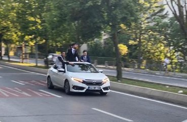 KARTAL'DA TEHLİKELİ YOLCULUK; KIR DÜĞÜNÜNE BÖYLE GİTTİLER