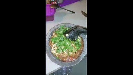 Sambel tempe daun kemangi sederhana bikin nagih