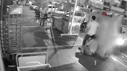 Restoranda dehşet anları kamerada