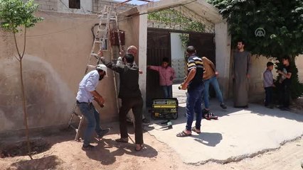 TEL ABYAD - Kurban Bayramı öncesi elektriğe kavuşan bölge halkı çifte mutluluk yaşıyor