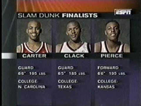 - Vince Carter vs. Paul Pierce High School Slam Dunk
