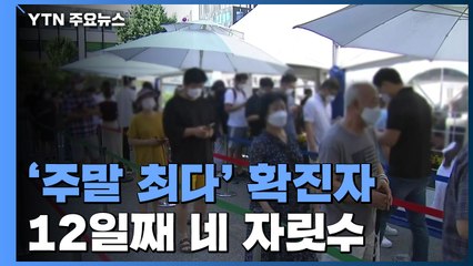 '주말 최다' 확진자 1,454명...12일째 네 자릿수 확진 / YTN