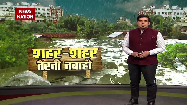 Flood wreaks havoc in Saharanpur, a Scorpio car hit by flood waters