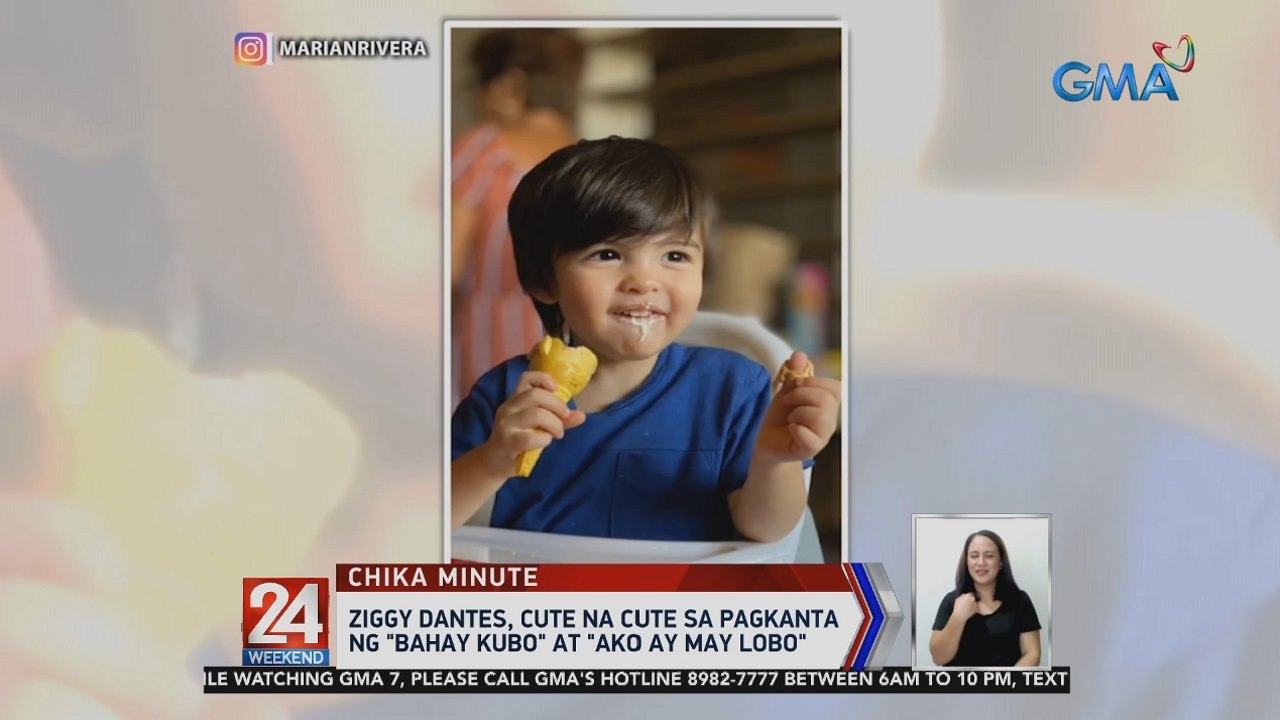 Ziggy Dantes, cute na cute sa pagkanta ng "Bahay Kubo" at "Ako ay may Lobo" | 24 Oras Weekend